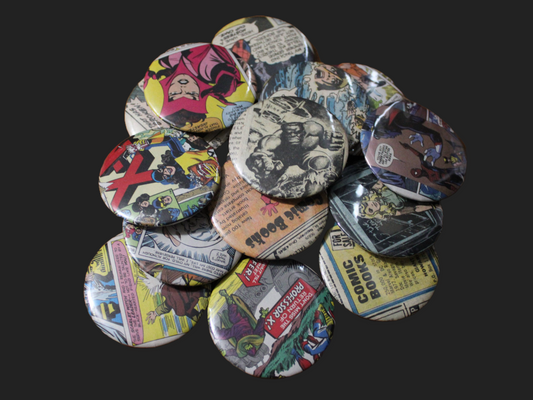 Comic Book Button/Badge (Random Selection)